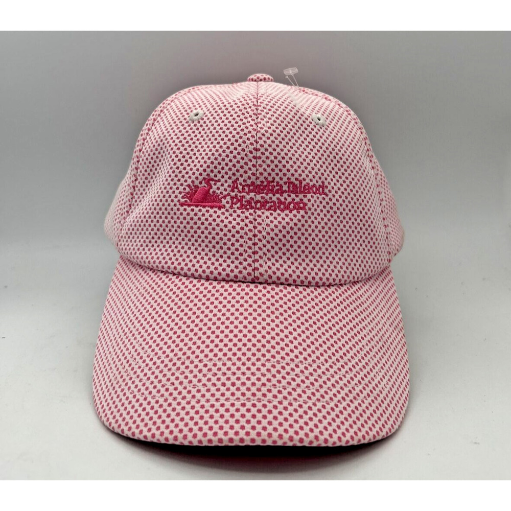 KATE LORD LADIES CUT Amelia island plantation Hat Cap Adjustable Strap Polkadot‎